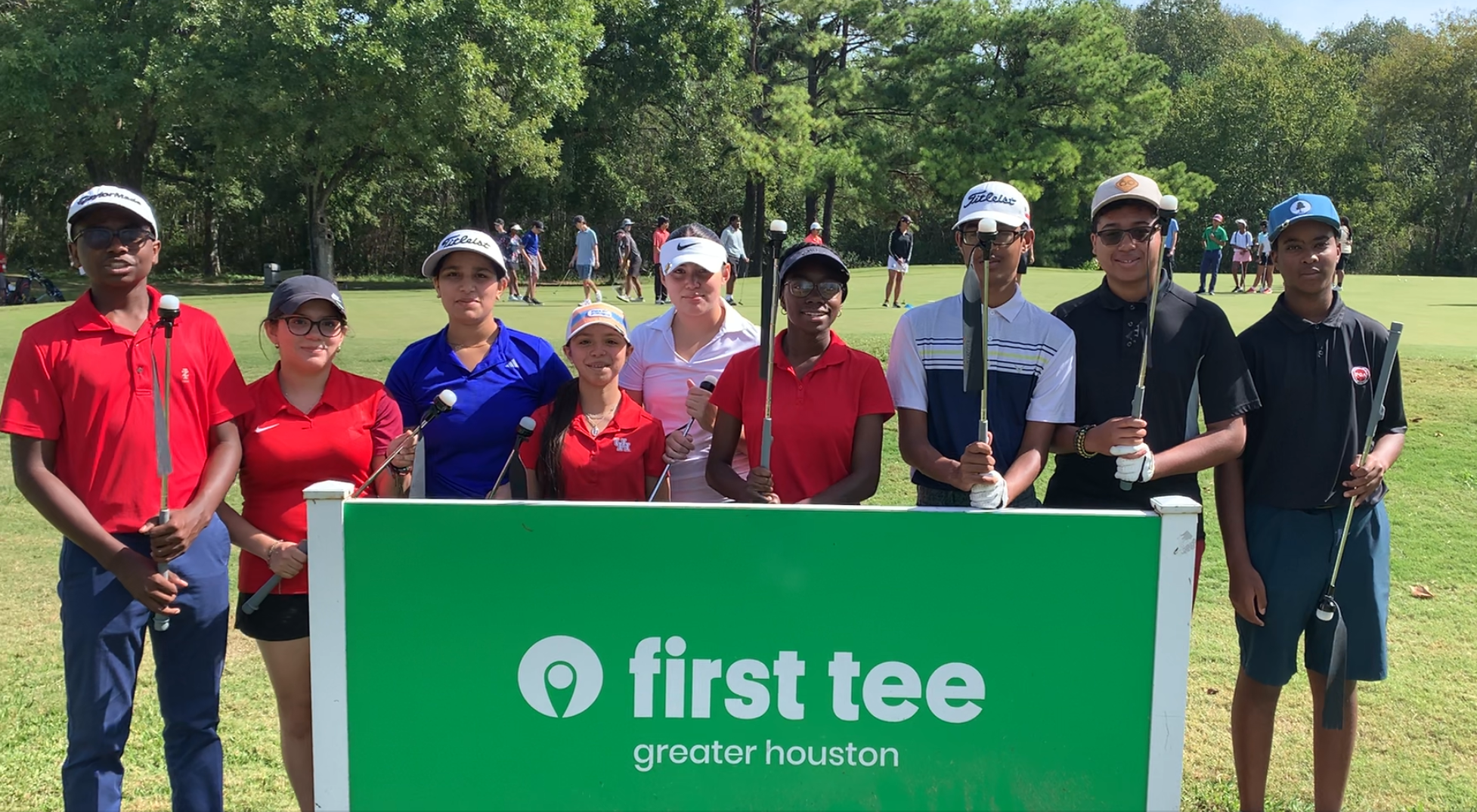 First Tee Greater Houston students with SmartGolf